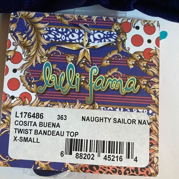 Luli Fama Twist Bandeau Bikini Top NWT - Picture 4 of 9